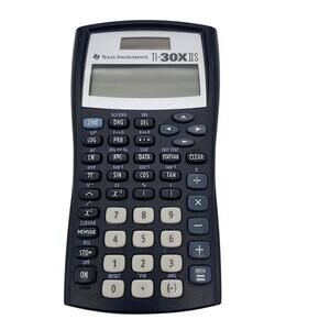 Texas Instruments TI-30XIIS Scientific Solar Calculator, Black with Blue Accents